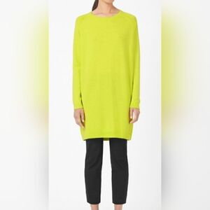 COS 100% Wool Tunic / Dress – Lime Yellow – Size S